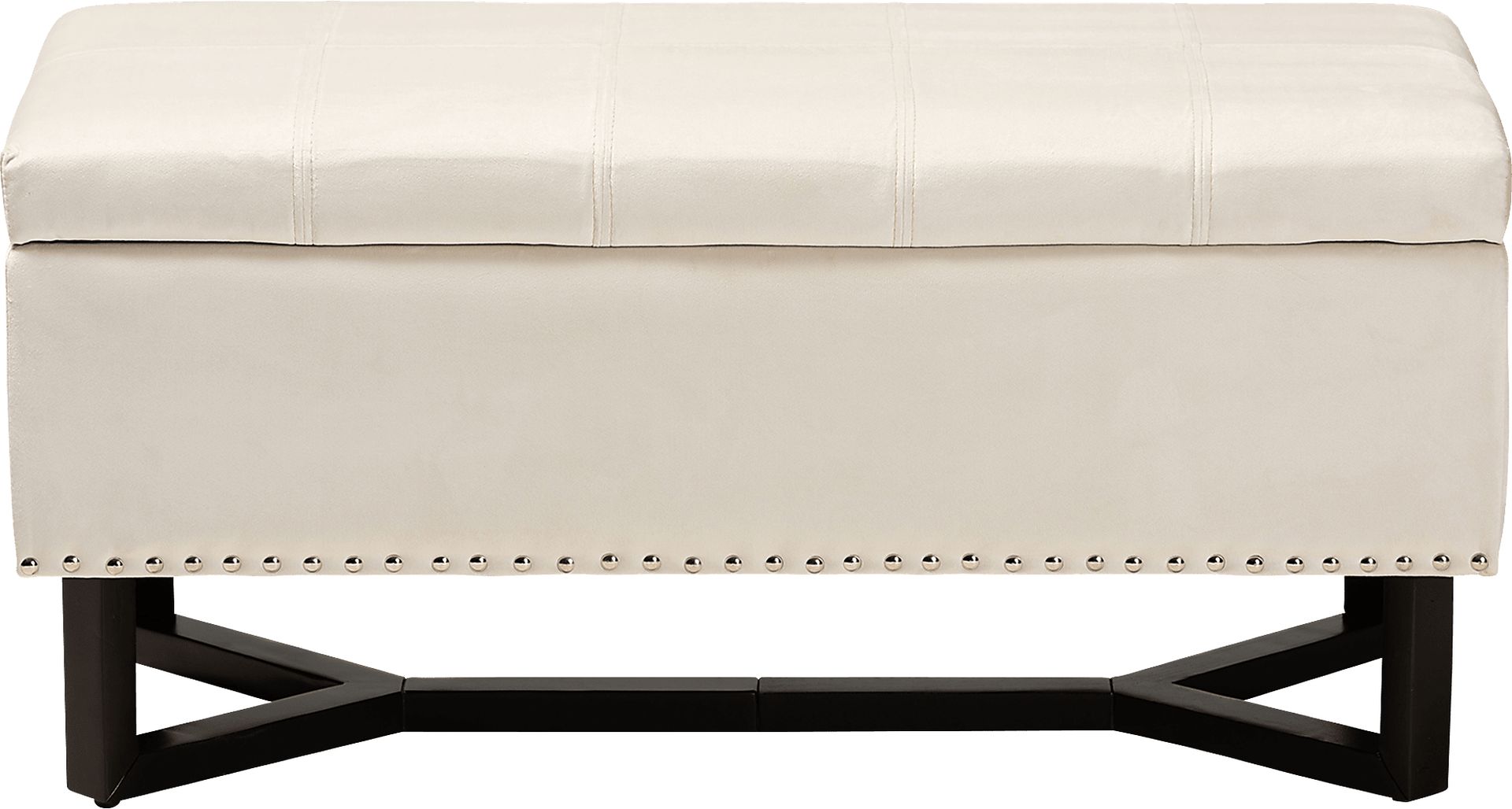 Alema Beige Storage Ottoman - Image 3
