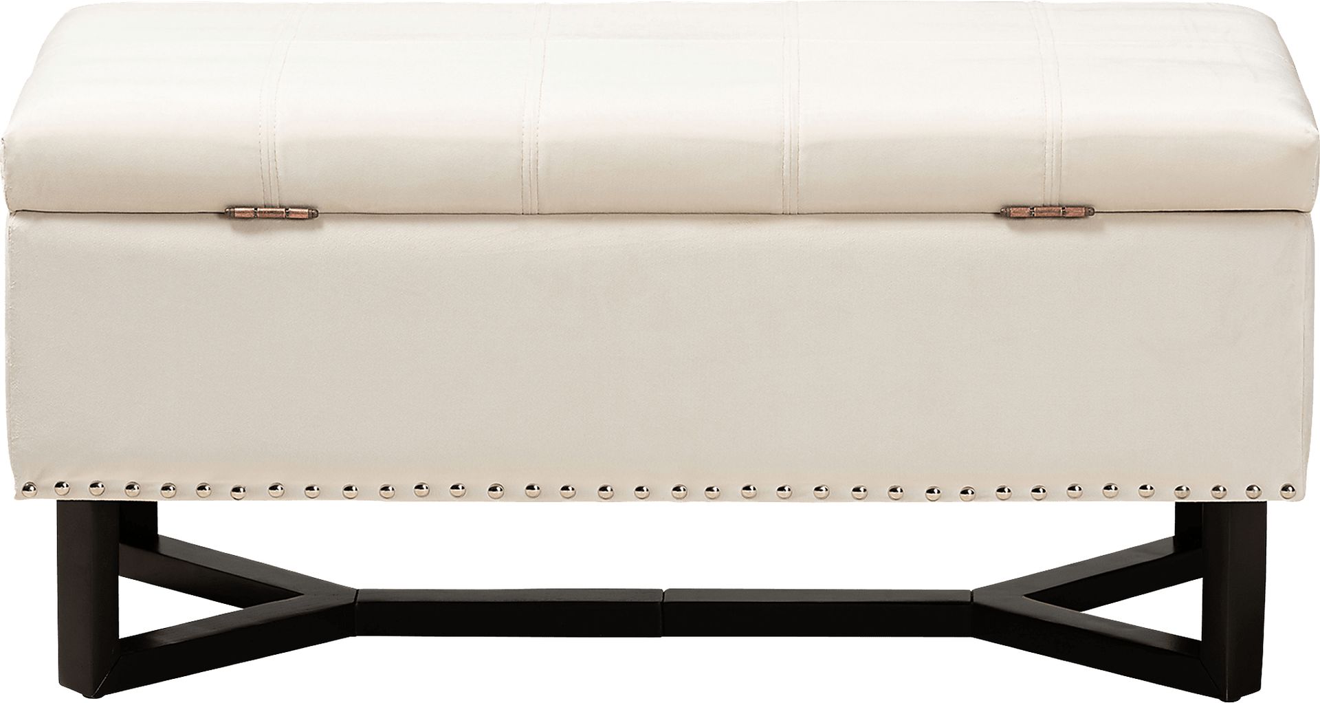 Alema Beige Storage Ottoman - Image 5