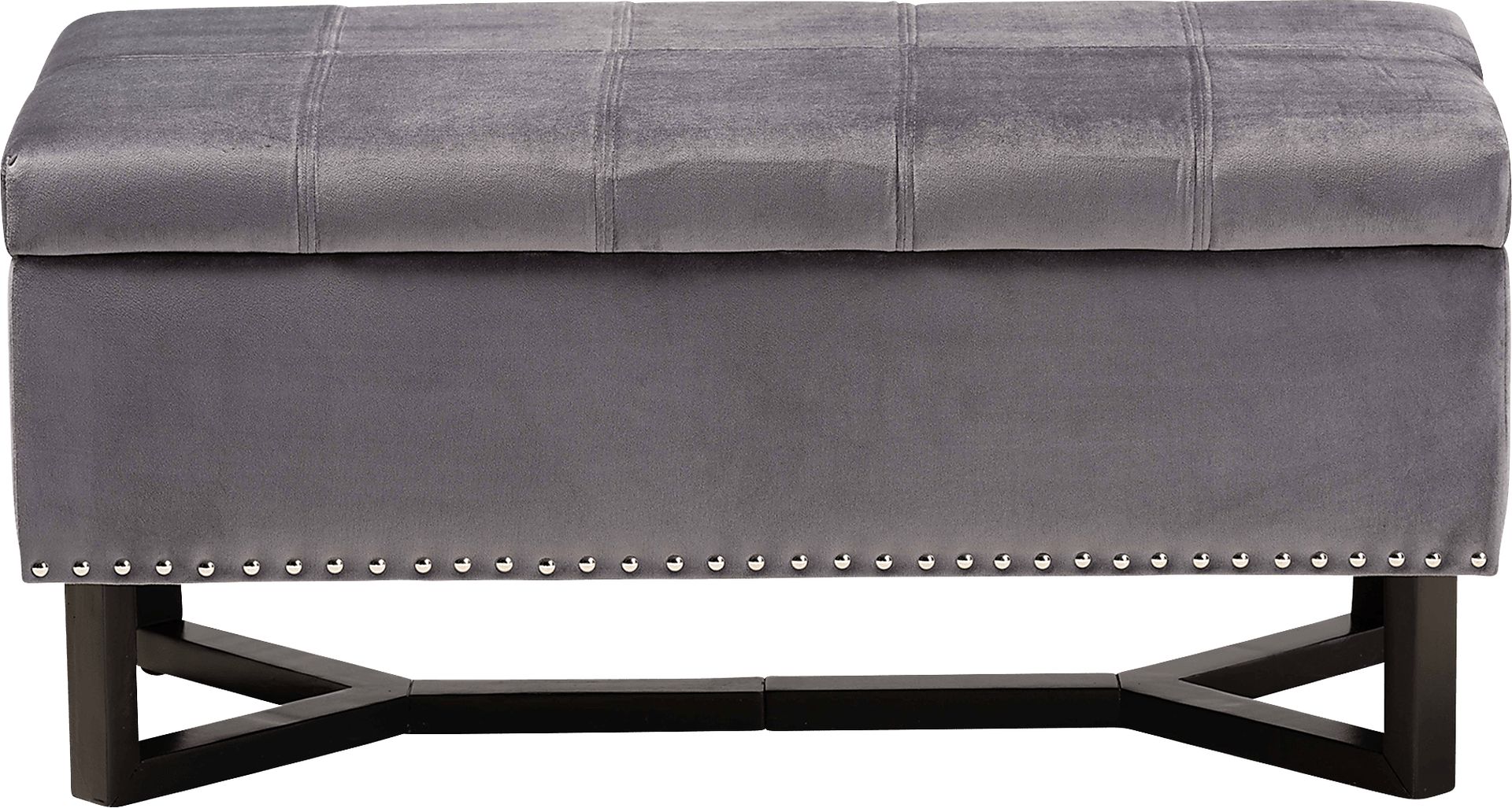 Alema Gray Storage Ottoman - Image 3