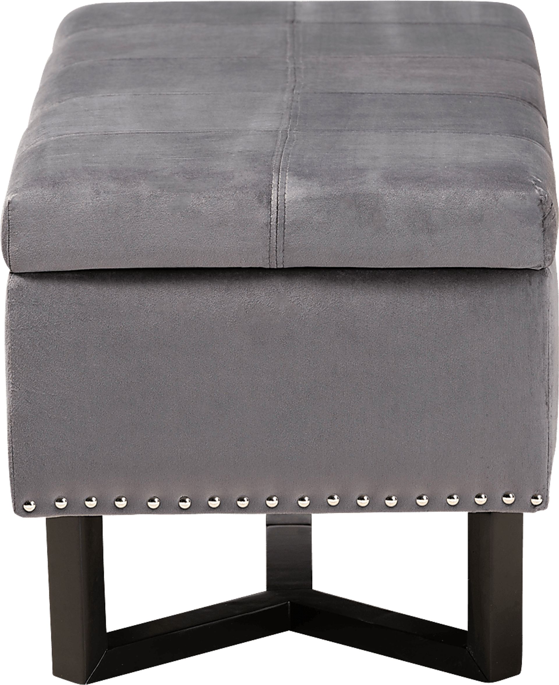 Alema Gray Storage Ottoman - Image 4