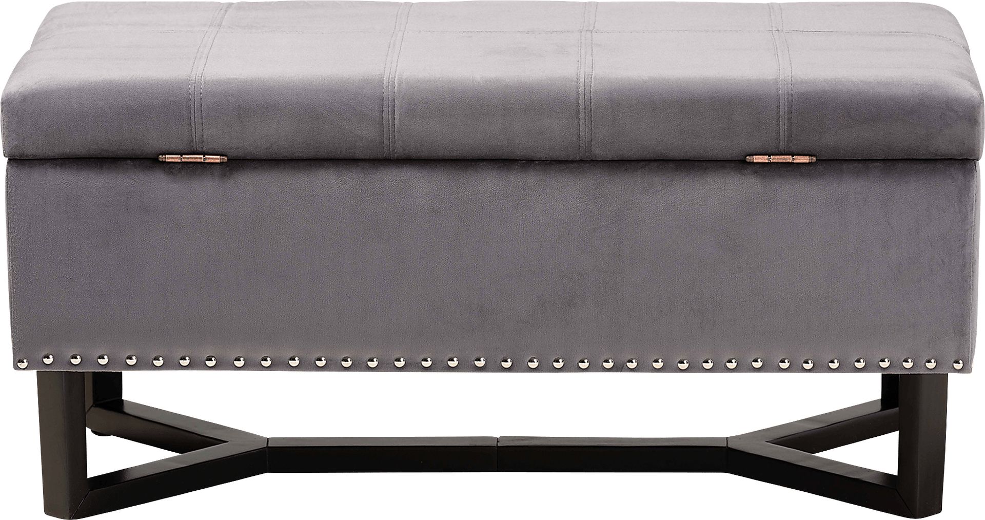 Alema Gray Storage Ottoman - Image 5