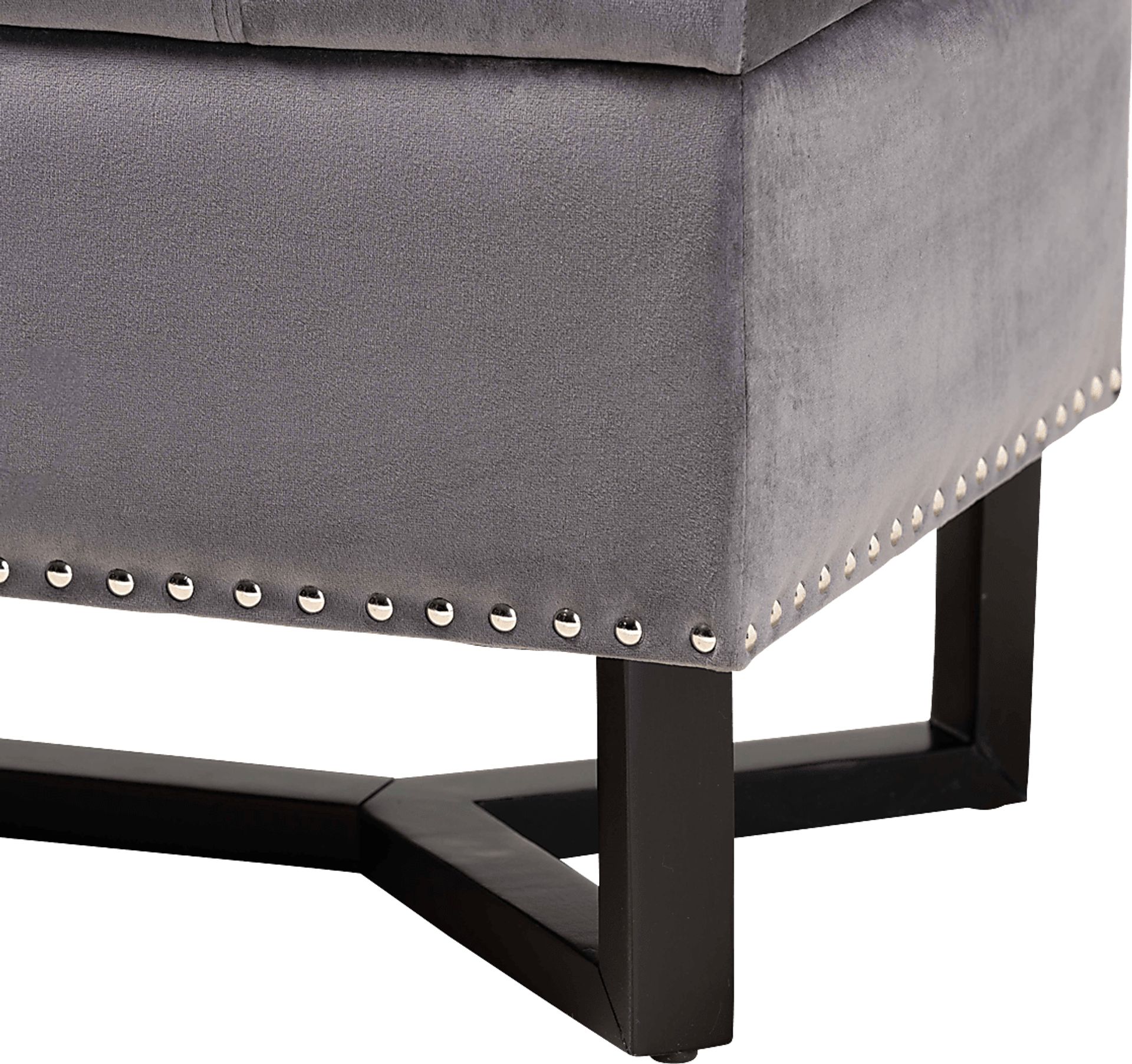Alema Gray Storage Ottoman - Image 7