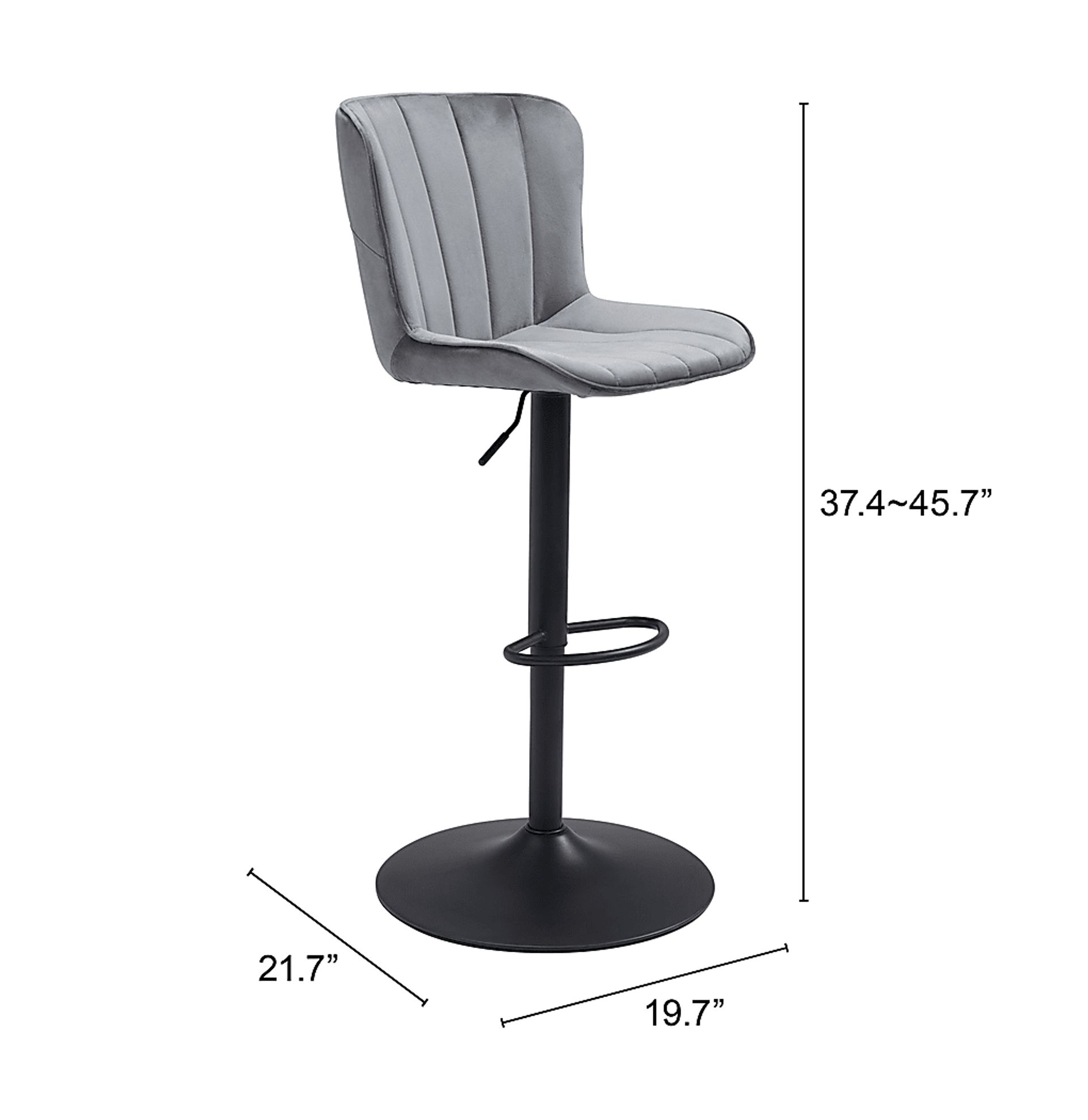 Aleman Gray Barstool - Image 11
