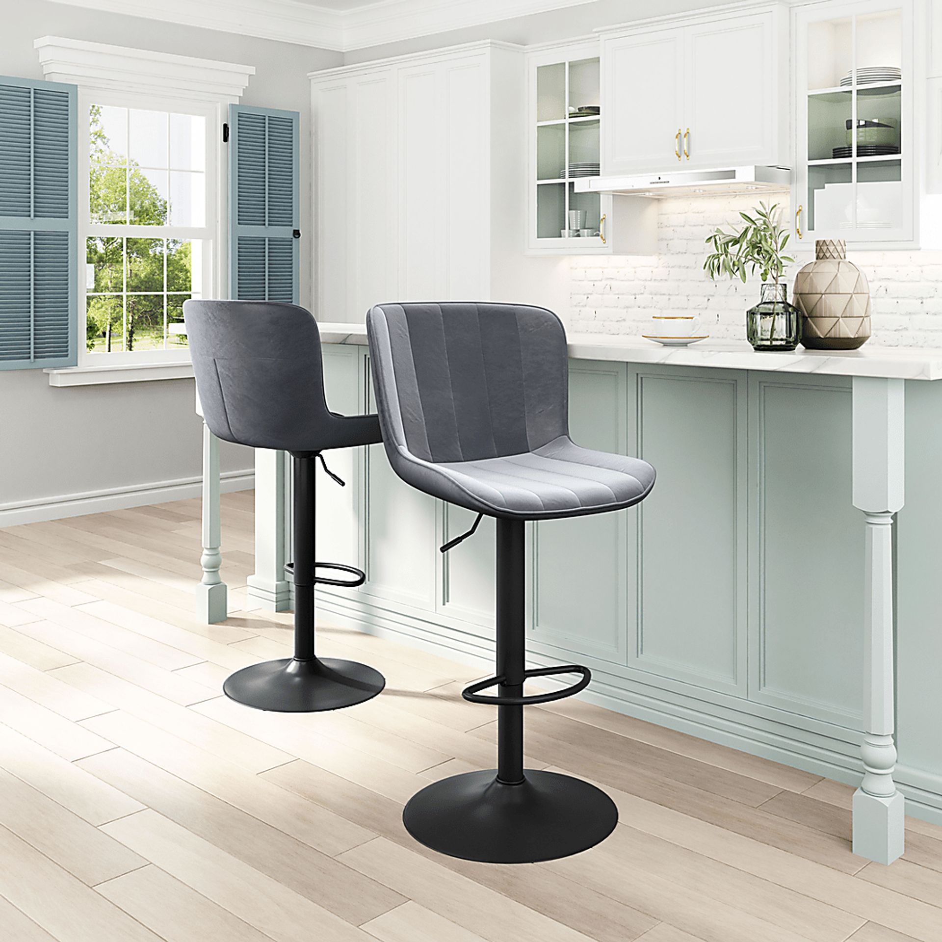 Aleman Gray Barstool - Image 8