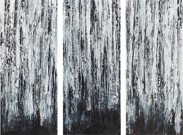 Alemany Black Gel Coated Print Canvas Set of 3 - Thumbnail - Image 1