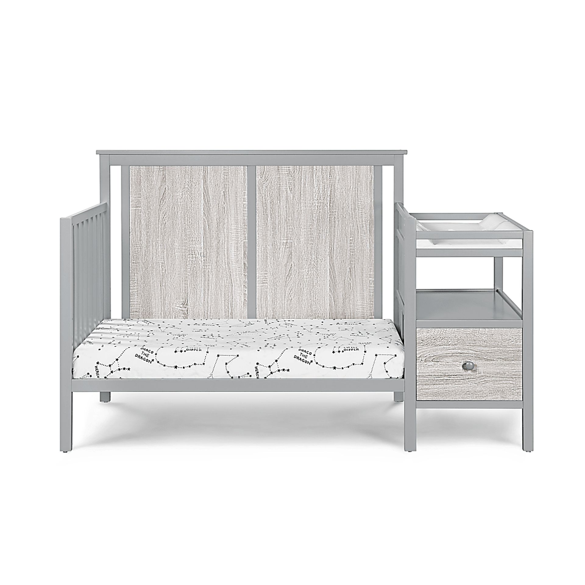 Kids Alemeda Gray Crib and Changer Combo - Image 2