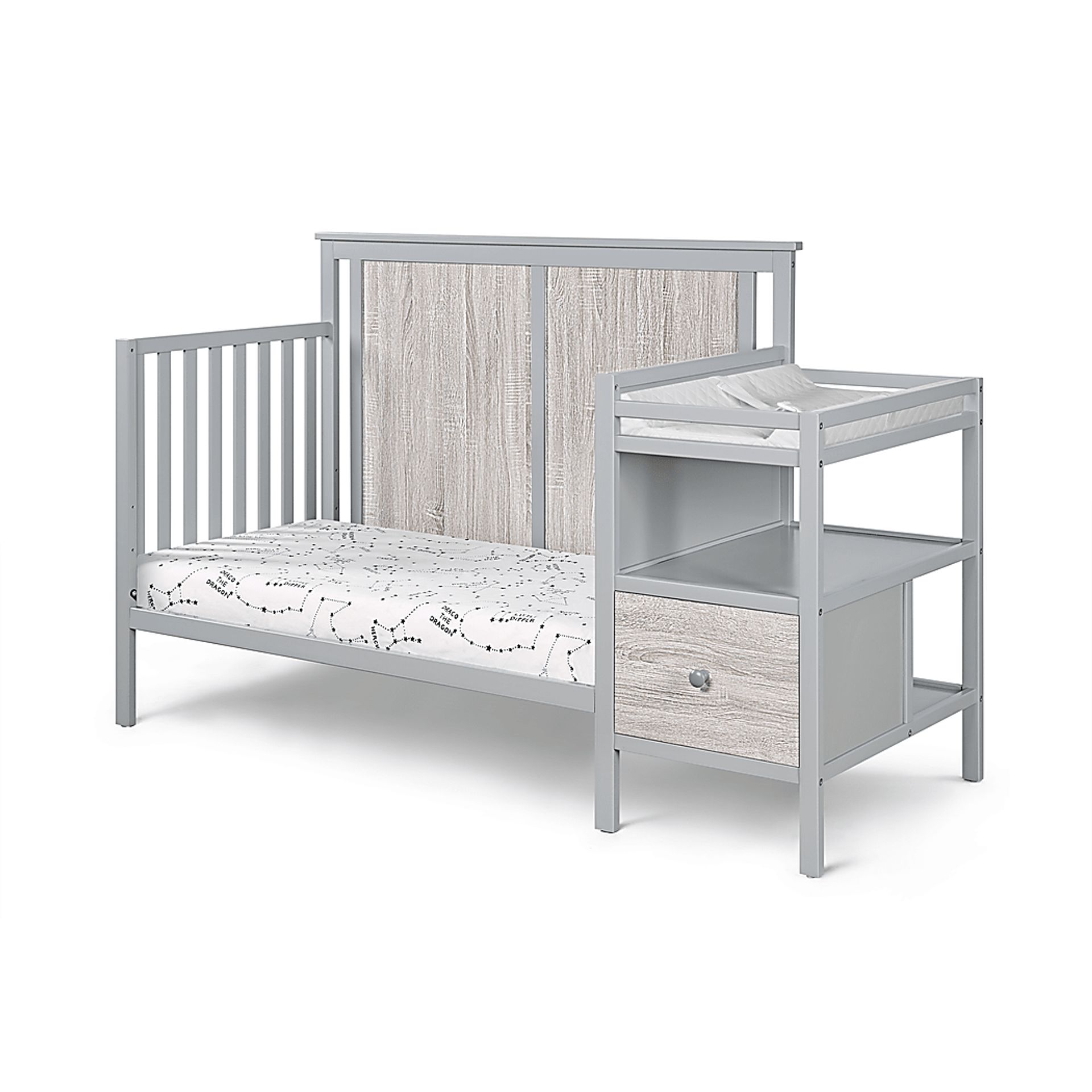 Kids Alemeda Gray Crib and Changer Combo - Image 4