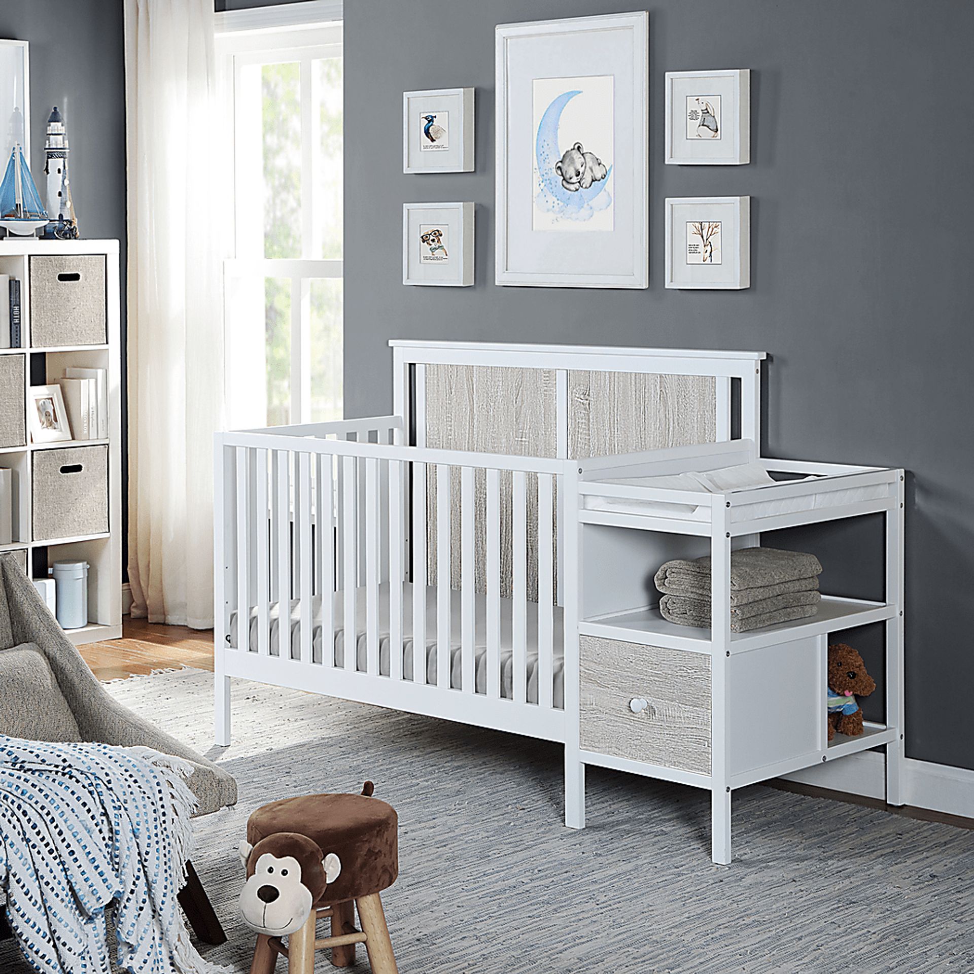 Kids Alemeda White Crib and Changer Combo - Image 5