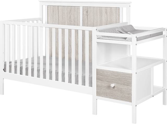 Kids Alemeda White Crib and Changer Combo - Thumbnail - Image 1