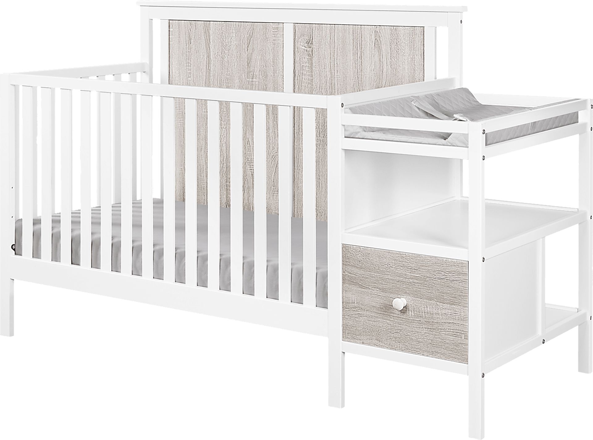 Kids Alemeda White Crib and Changer Combo - Image 1