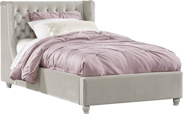 Alena Champagne 2 Pc Full Upholstered Bed - Thumbnail - Image 1