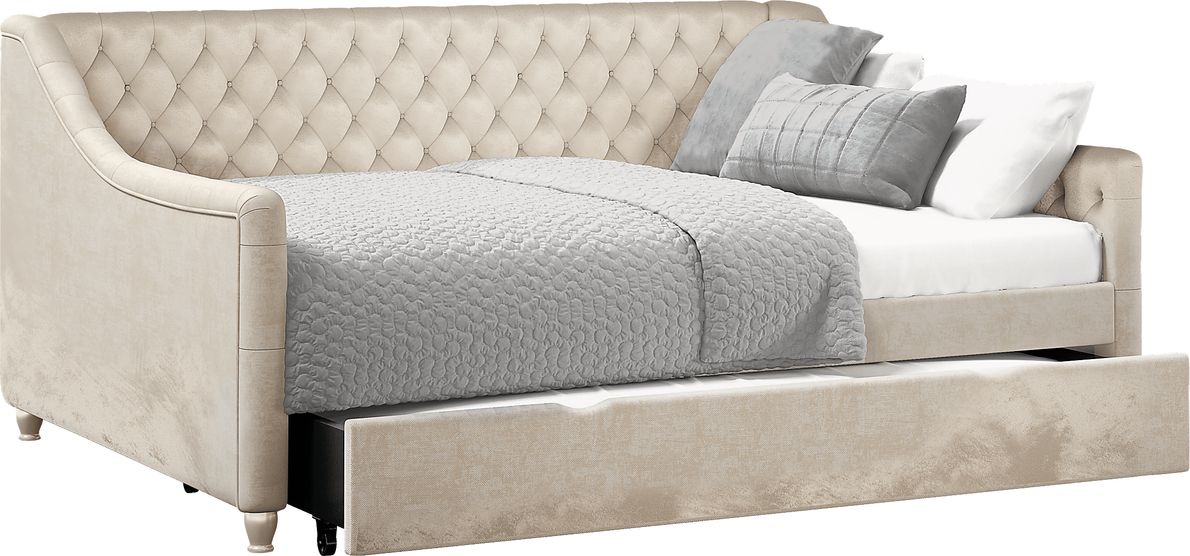 Alena Champagne 4 Pc Full Daybed with Twin Storage Trundle