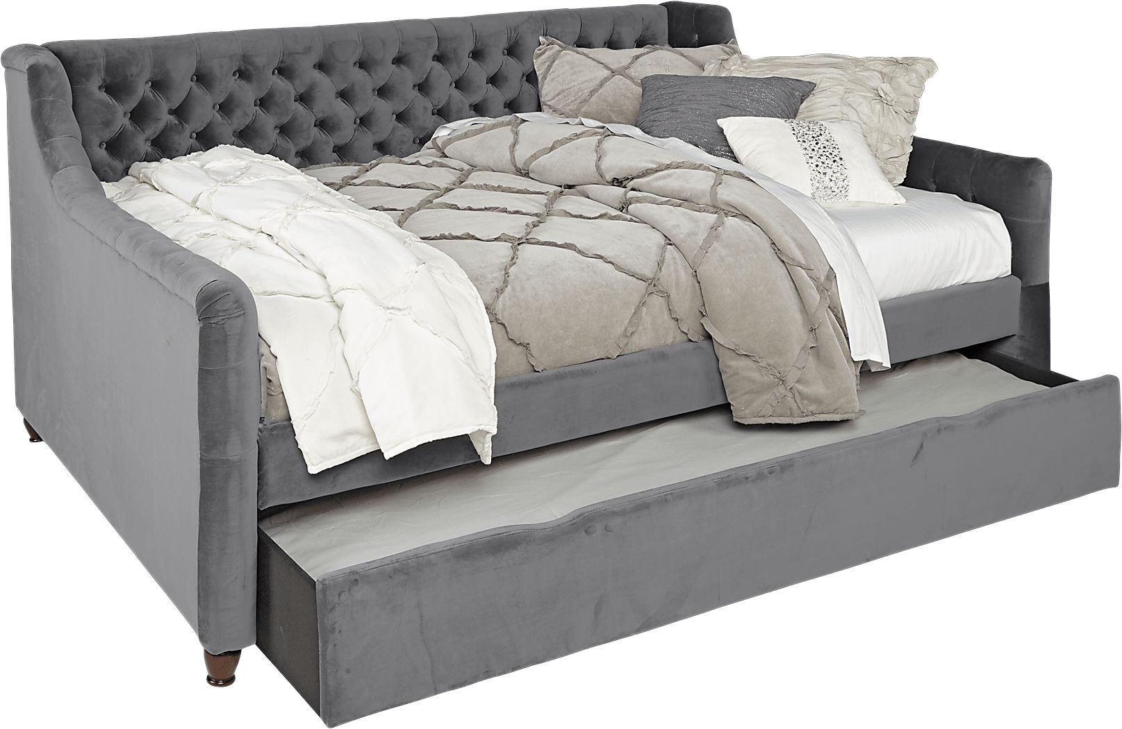 Alena Charcoal 3 Pc Full Daybed with Trundle Rooms To Go