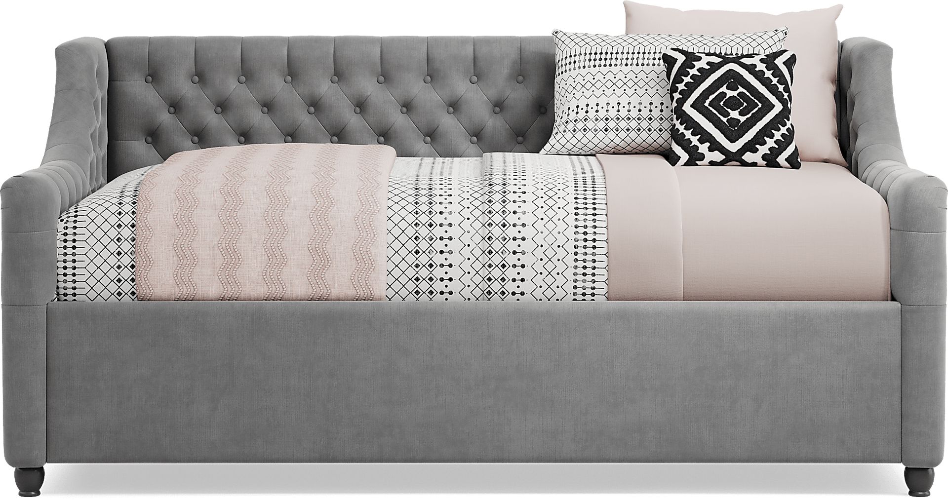 Kids Hilton Head White Bedroom with Alena Charcoal Twin Upholstered Daybed - Image 5