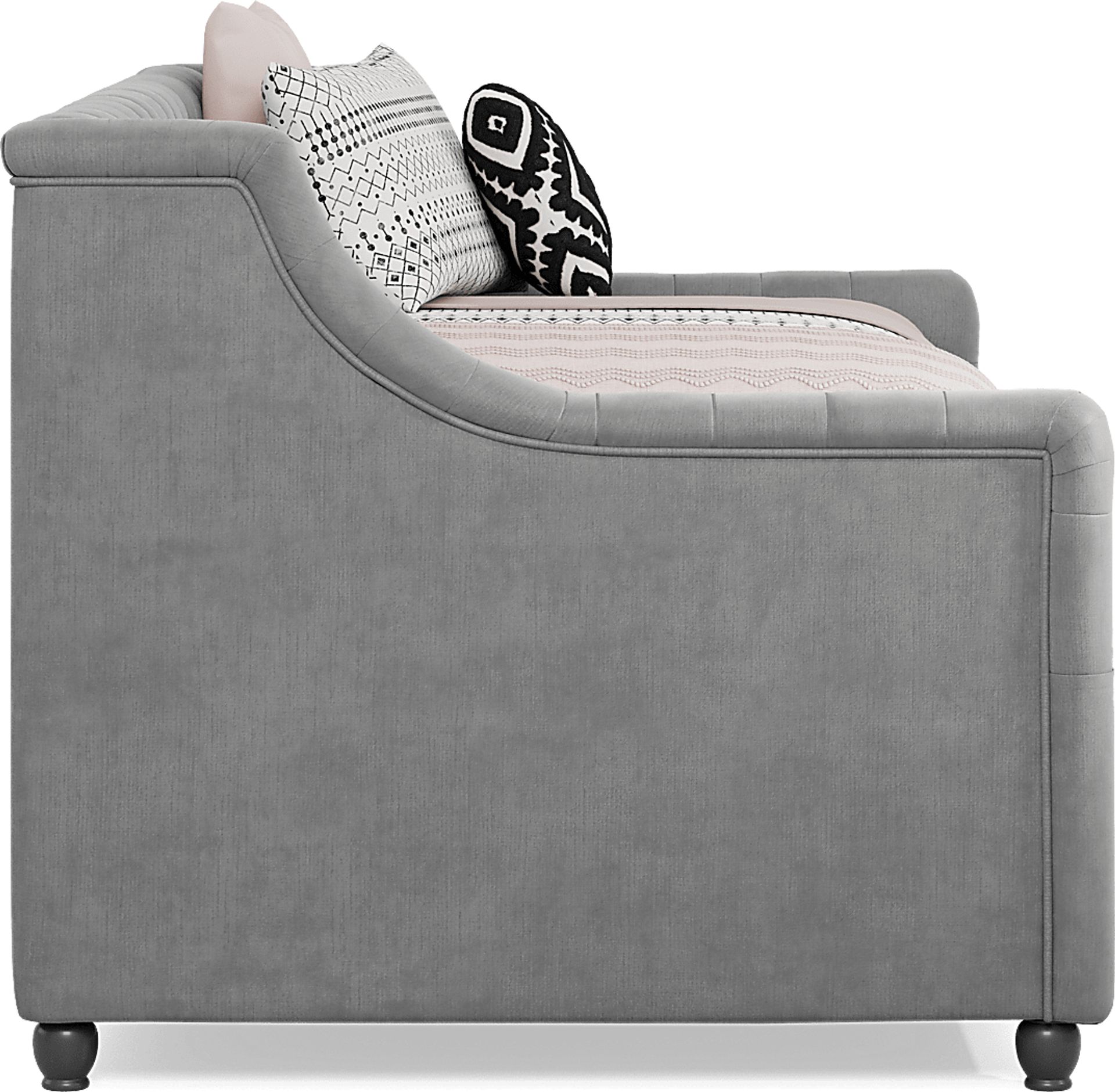 Kids Hilton Head White Bedroom with Alena Charcoal Twin Upholstered Daybed - Image 6