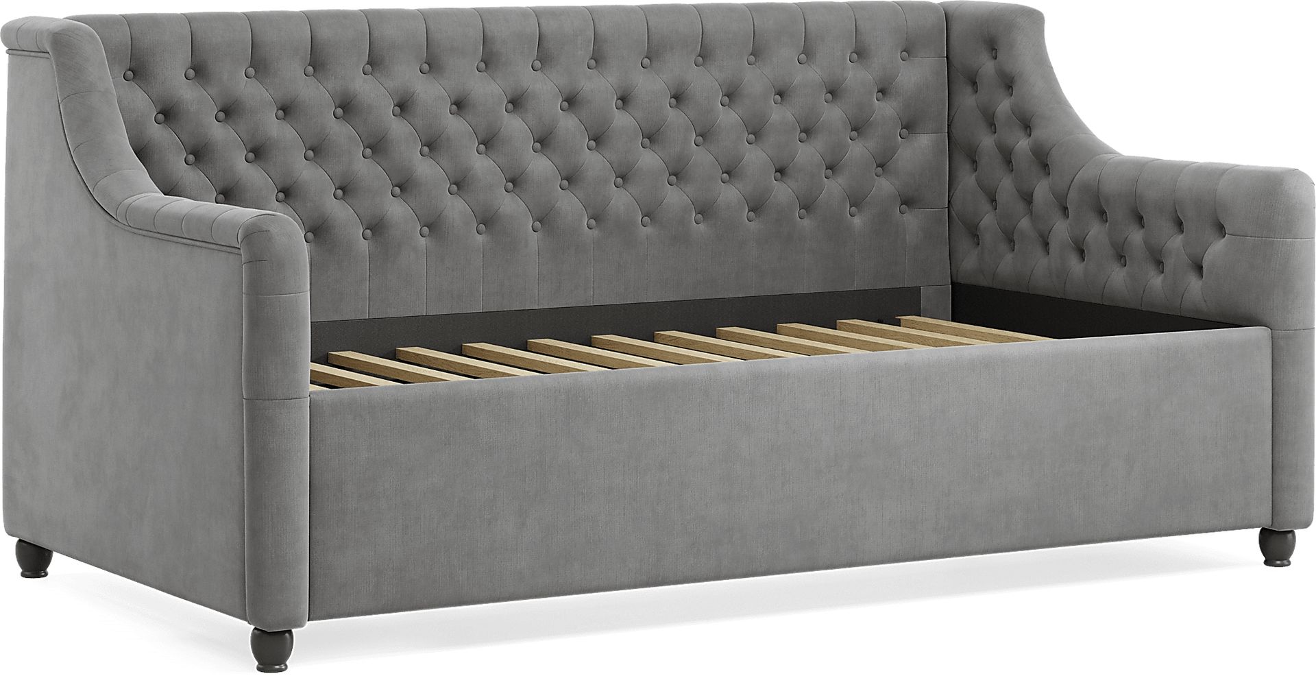 Kids Hilton Head White Bedroom with Alena Charcoal Twin Upholstered Daybed - Image 7
