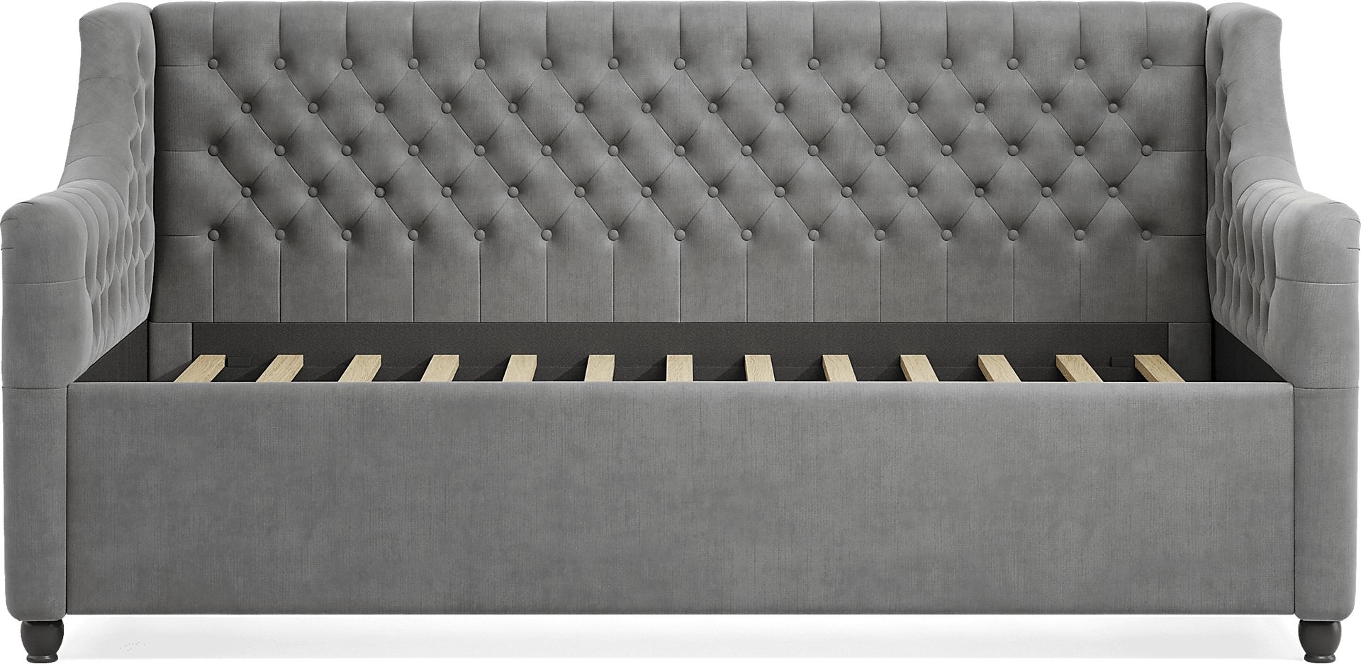 Kids Hilton Head White Bedroom with Alena Charcoal Twin Upholstered Daybed - Image 8