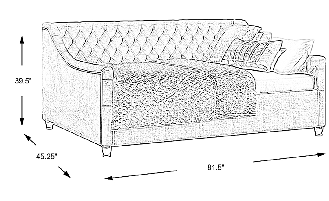Alena Charcoal Twin Daybed