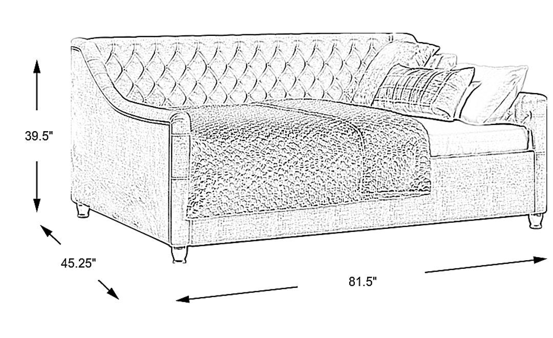Alena Charcoal Twin Daybed
