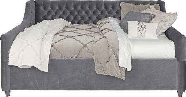 Kids Oberon White 5 Pc Twin Bedroom with Charcoal Daybed - Thumbnail - Image 4