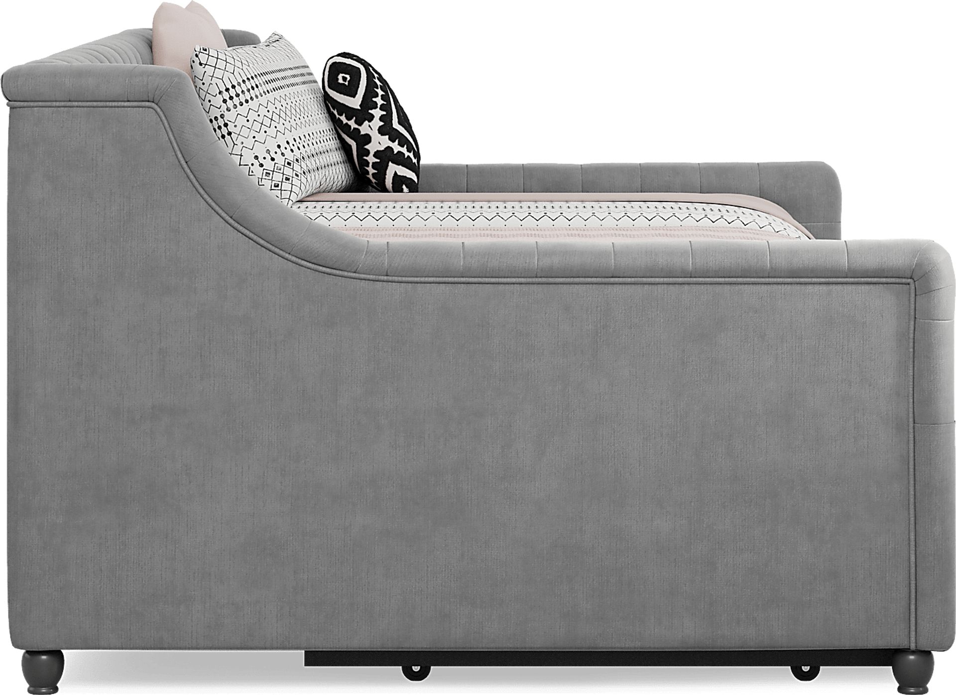 Alena Charcoal Full Daybed with Twin Storage Trundle - Image 3
