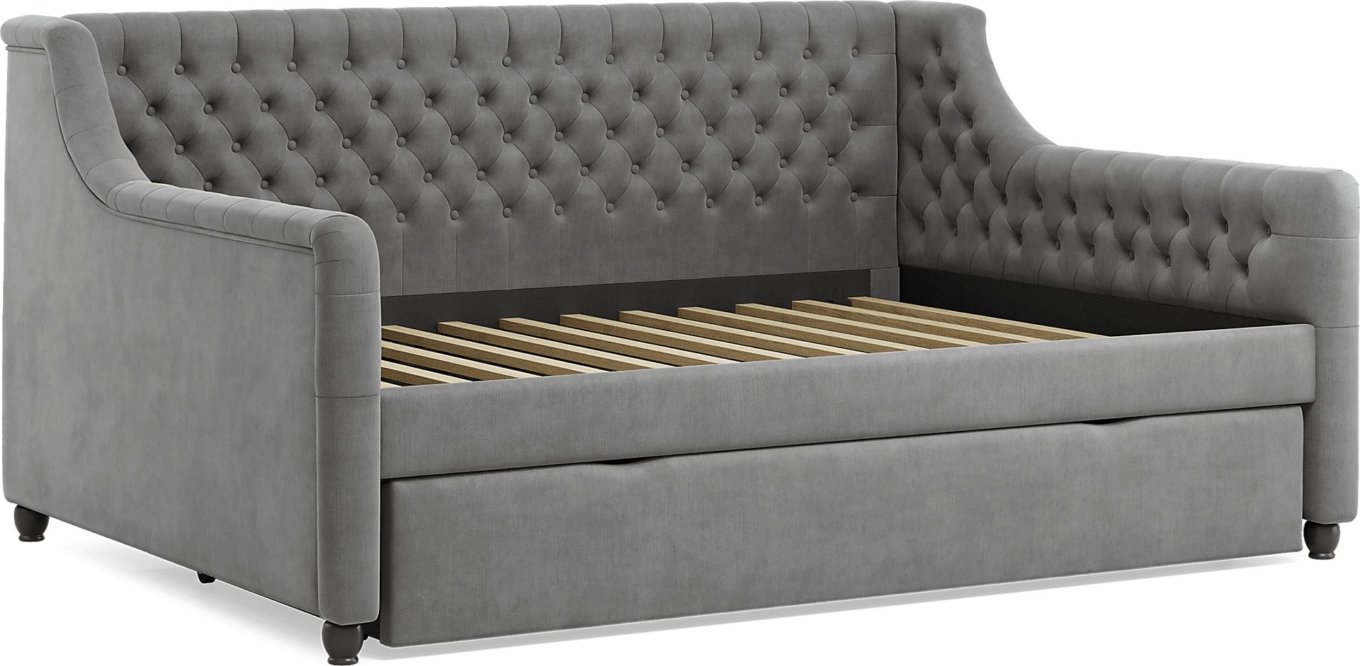 Alena Charcoal Full Daybed with Twin Storage Trundle - Image 4