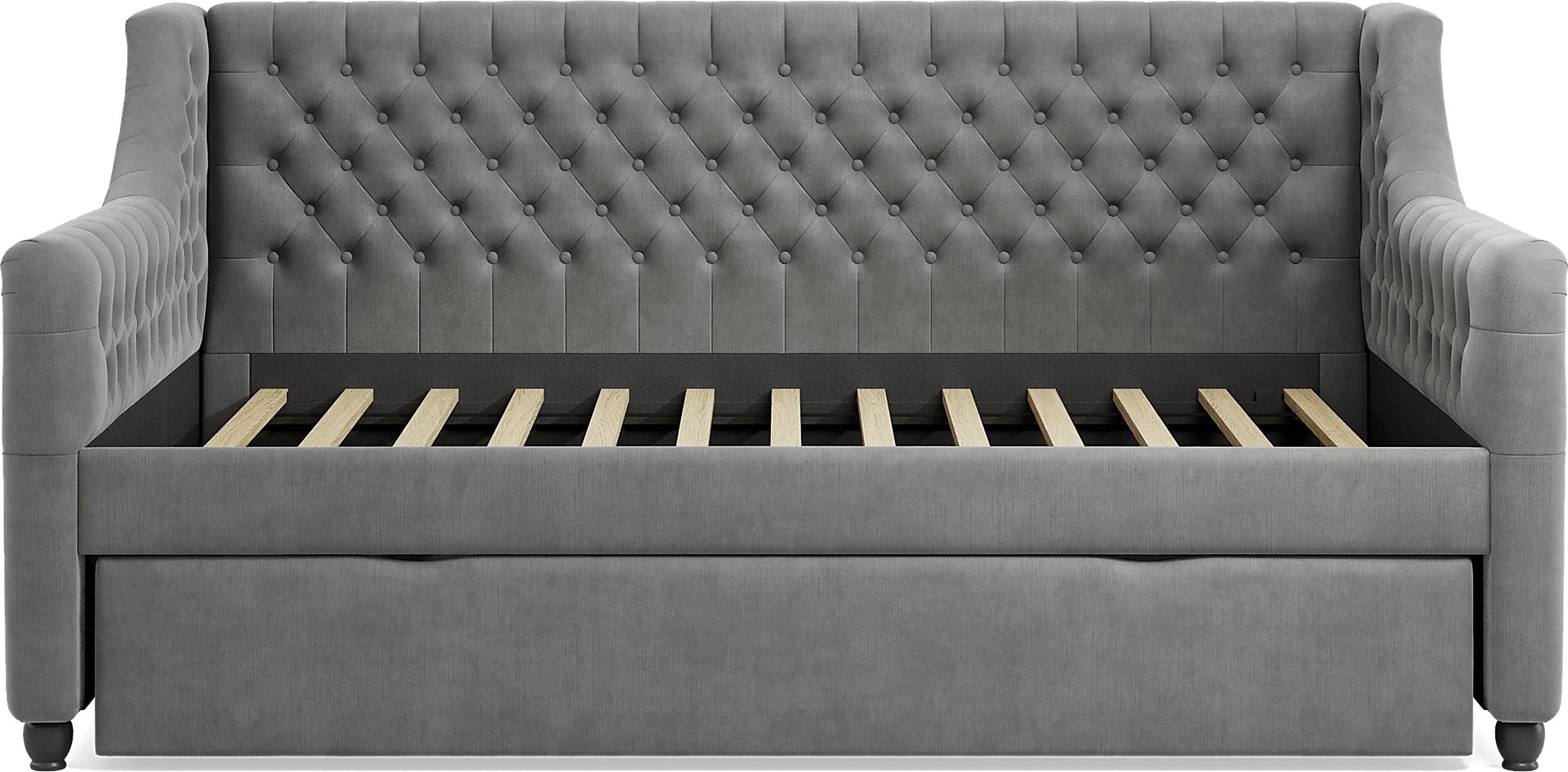 Alena Charcoal Full Daybed with Twin Storage Trundle - Image 5