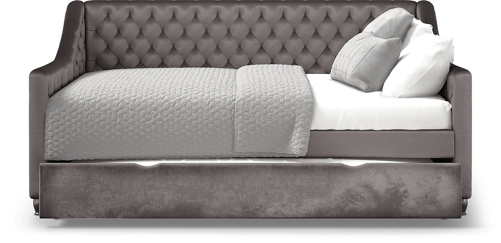 Alena Charcoal Twin Daybed with Twin Storage Trundle - Image 2