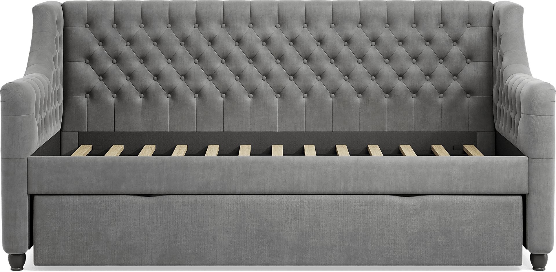 Alena Charcoal Twin Daybed with Twin Storage Trundle - Image 5