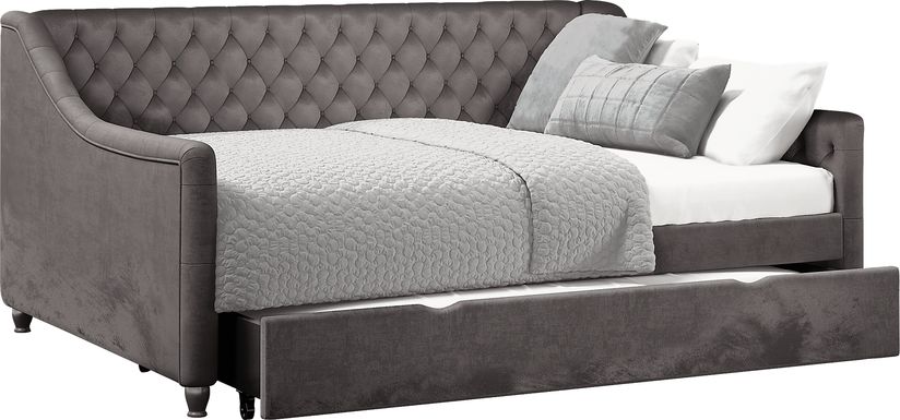 Alena Charcoal 4 Pc Twin Daybed with Twin Storage Trundle