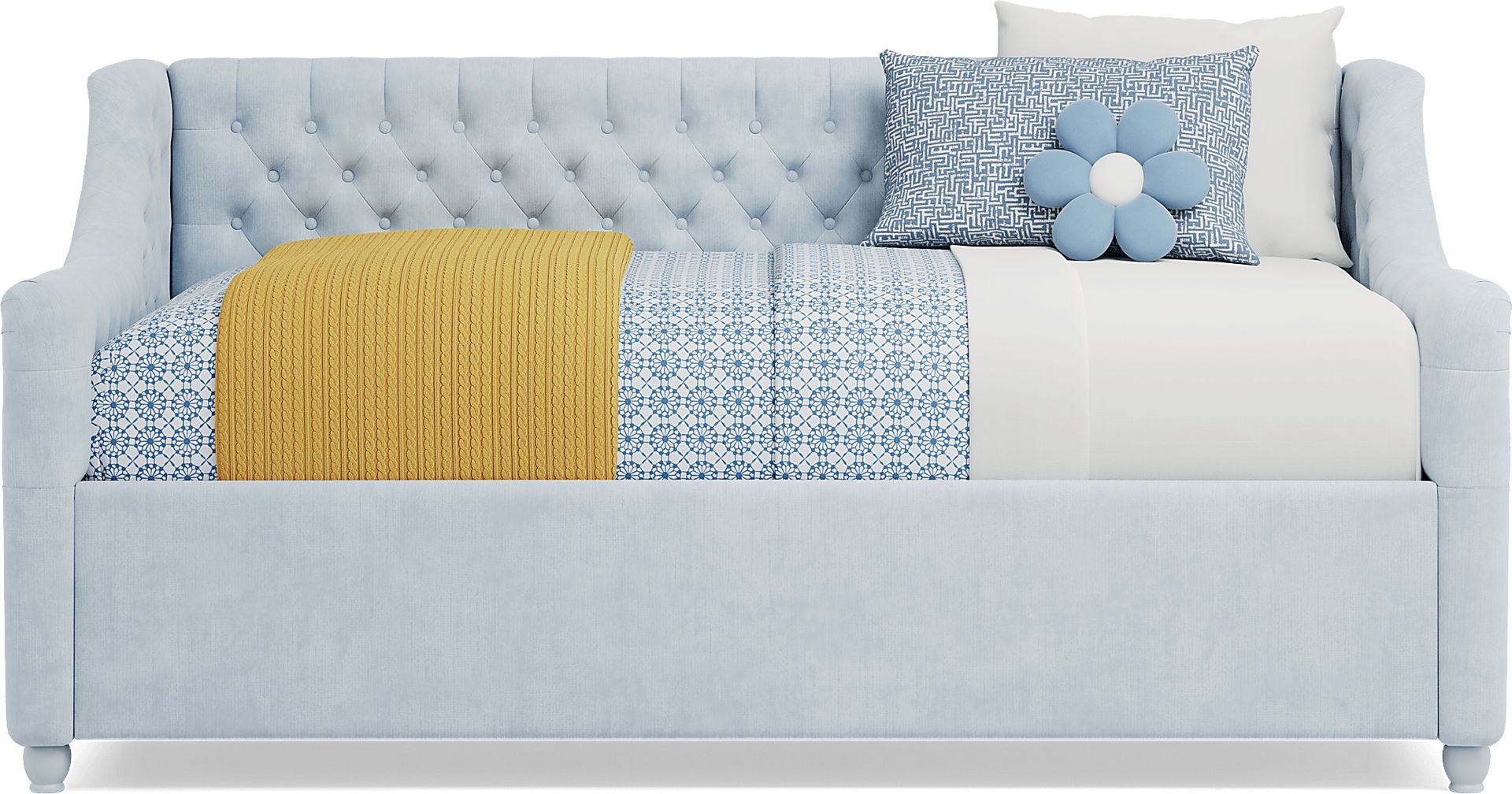 Kids Lindbrook Sand Bedroom with Alena Light Blue Twin Daybed - Image 6