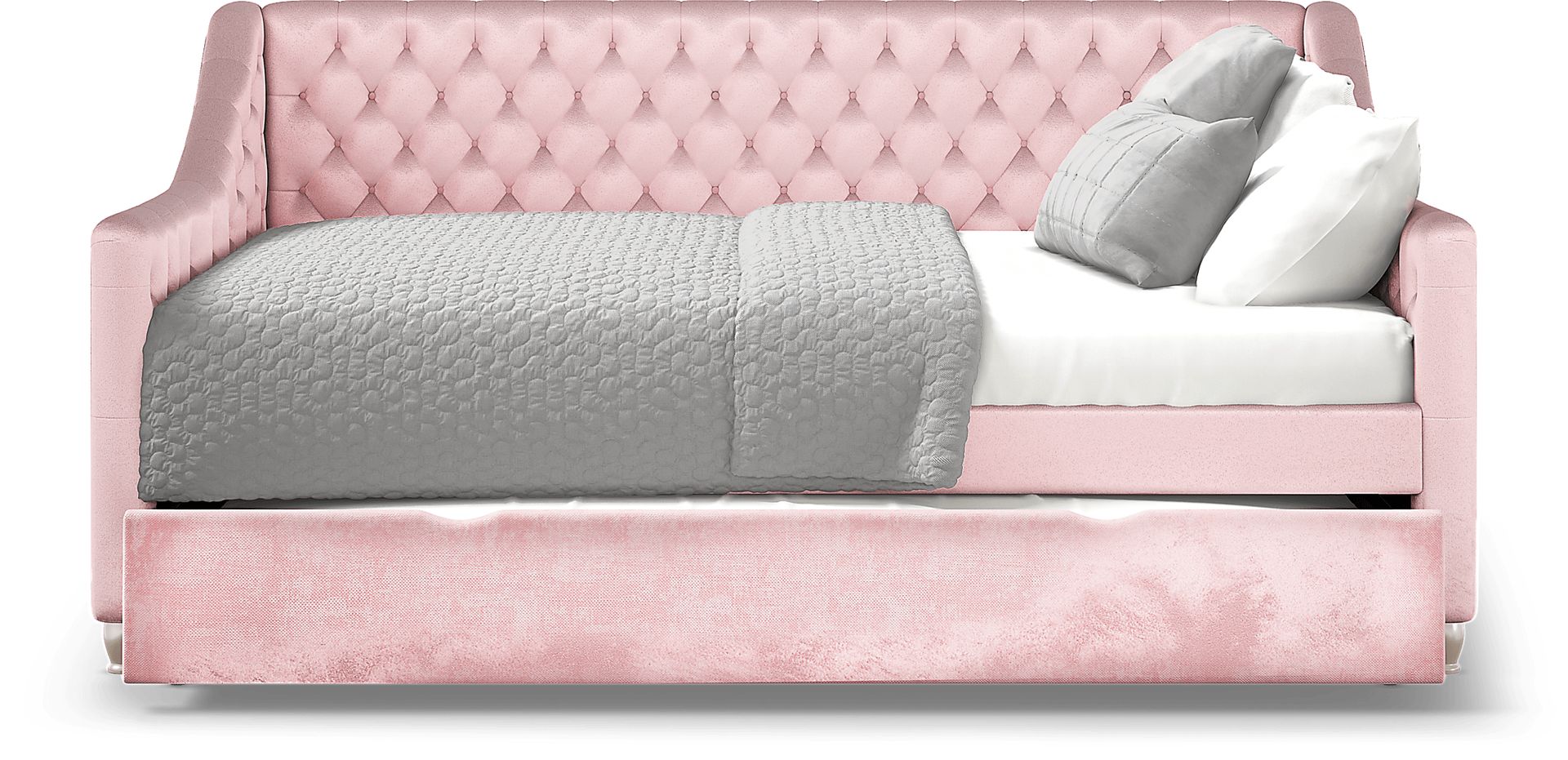 Alena Pink Full Daybed with Twin Storage Trundle - Image 2