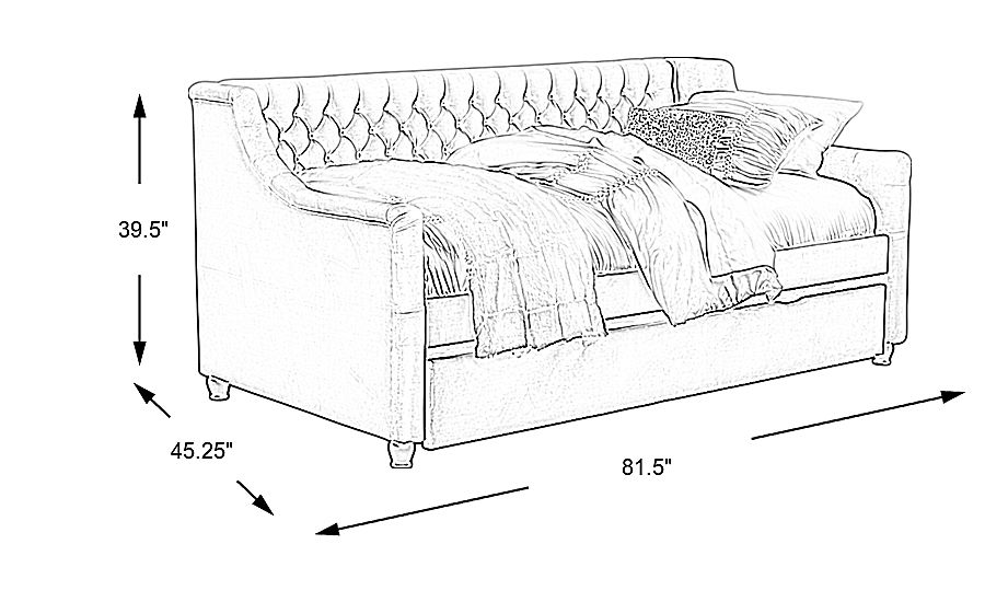 Alena Pink 4 Pc Twin Daybed with Twin Storage Trundle Rooms To Go