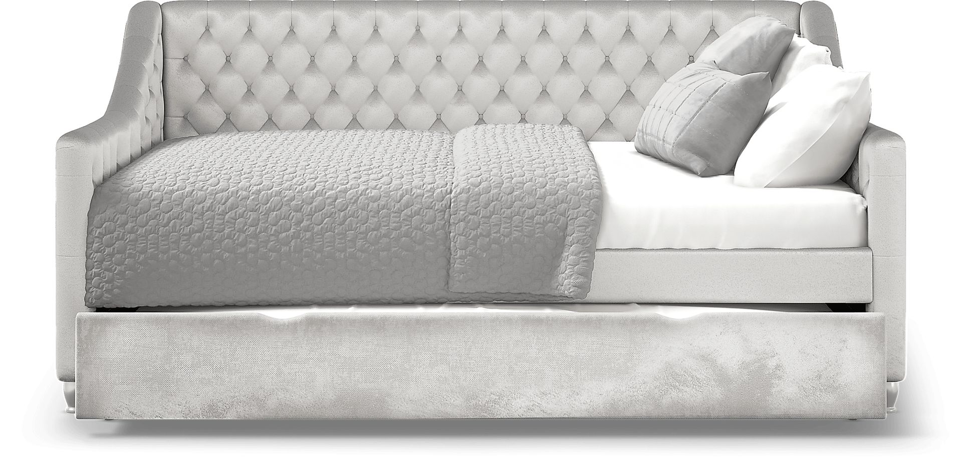 Alena Silver Twin Daybed with Twin Storage Trundle - Image 2