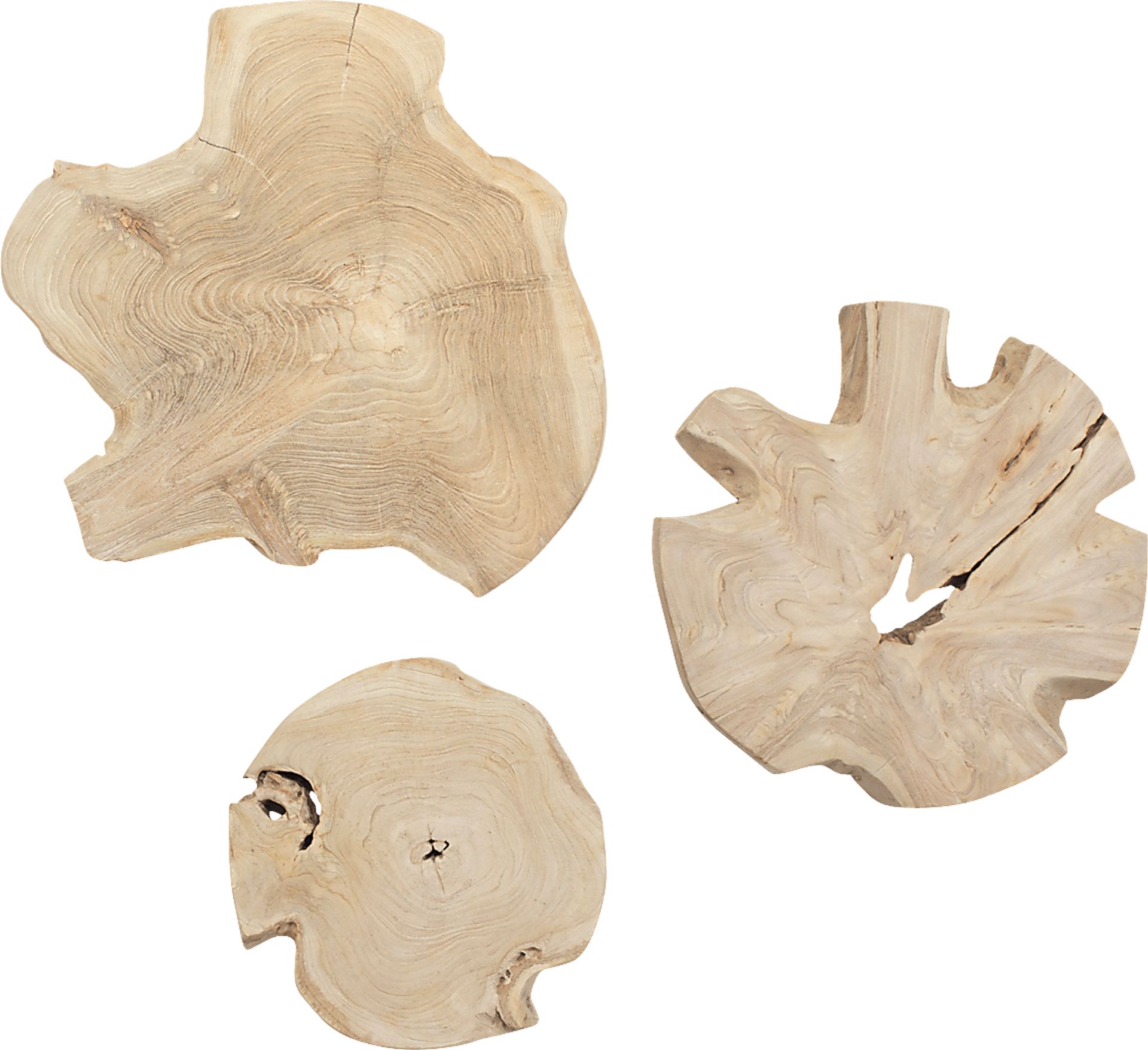 Alenia Natural Outdoor Wall Art, Set of 3 - Image 1