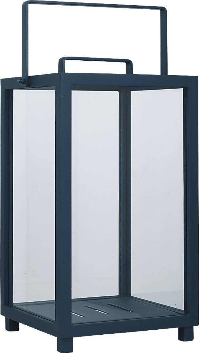 Alenna Blue Large Indoor/Outdoor Lantern - Thumbnail - Image 2