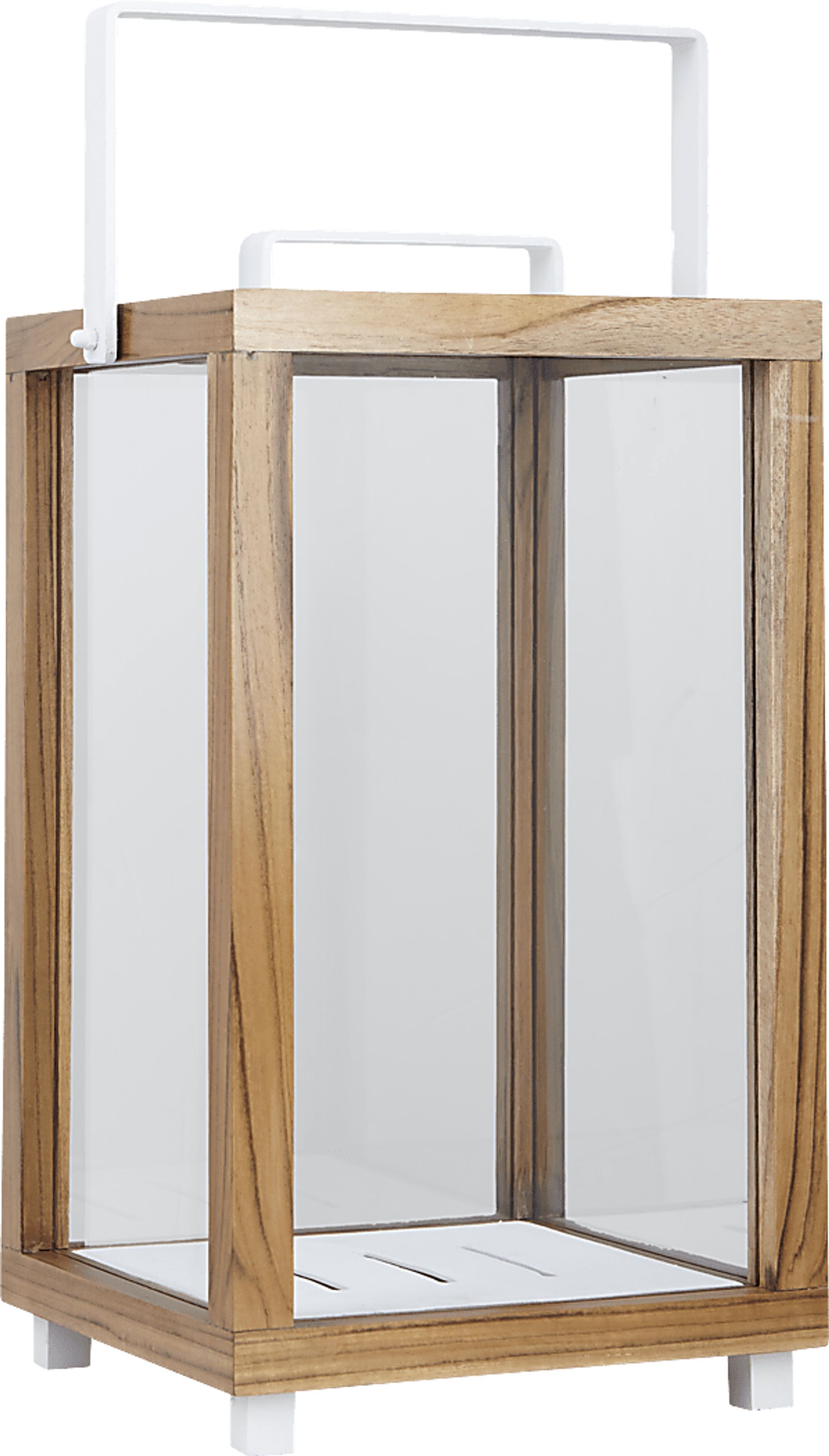 Alenna Teak Large Indoor/Outdoor Lantern - Image 1