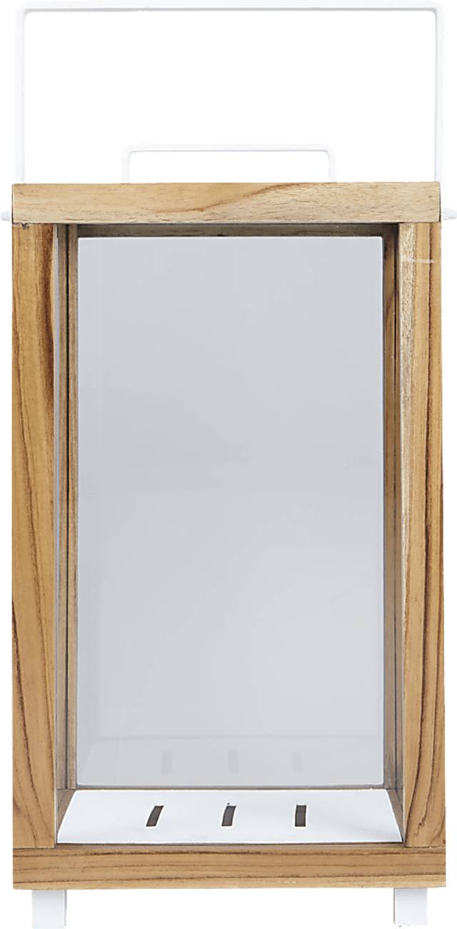 Alenna Teak Large Indoor/Outdoor Lantern - Thumbnail - Image 1