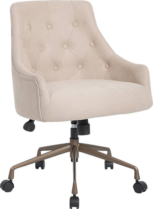 Alesa Beige Office Chair - Thumbnail - Image 1