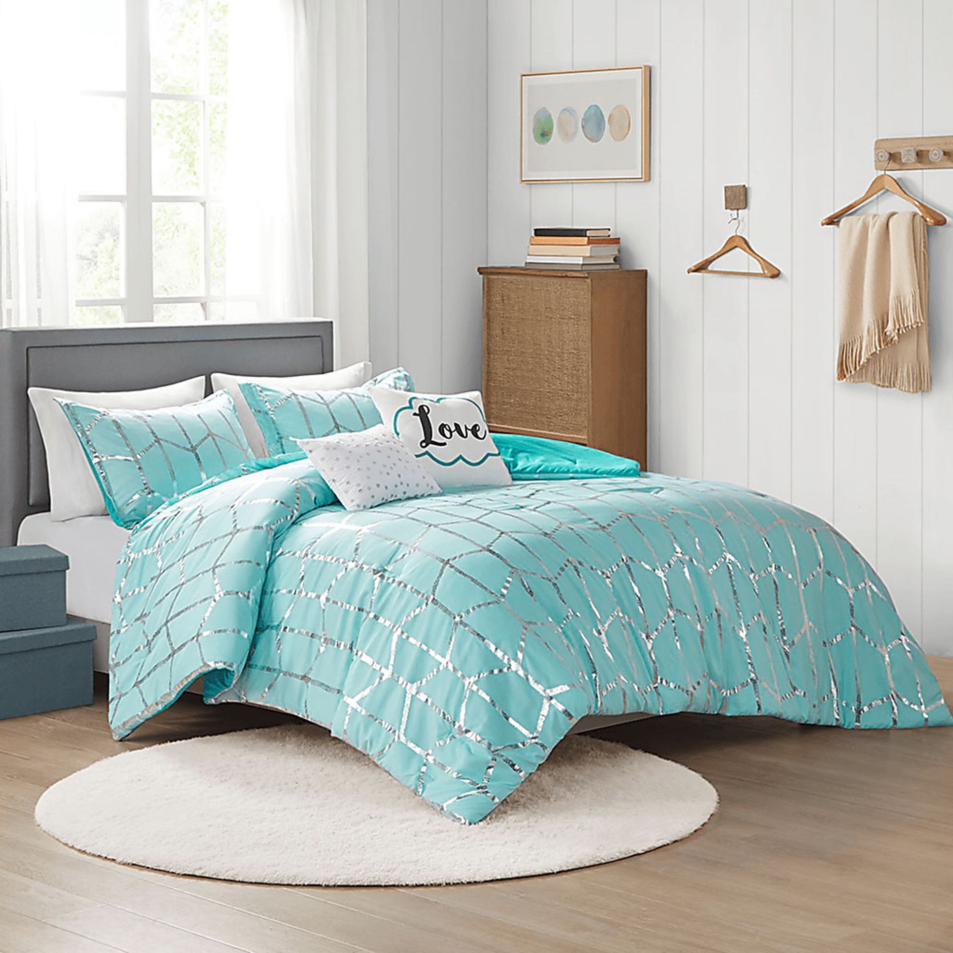 Alesi Blue King Comforter Set - Image 7