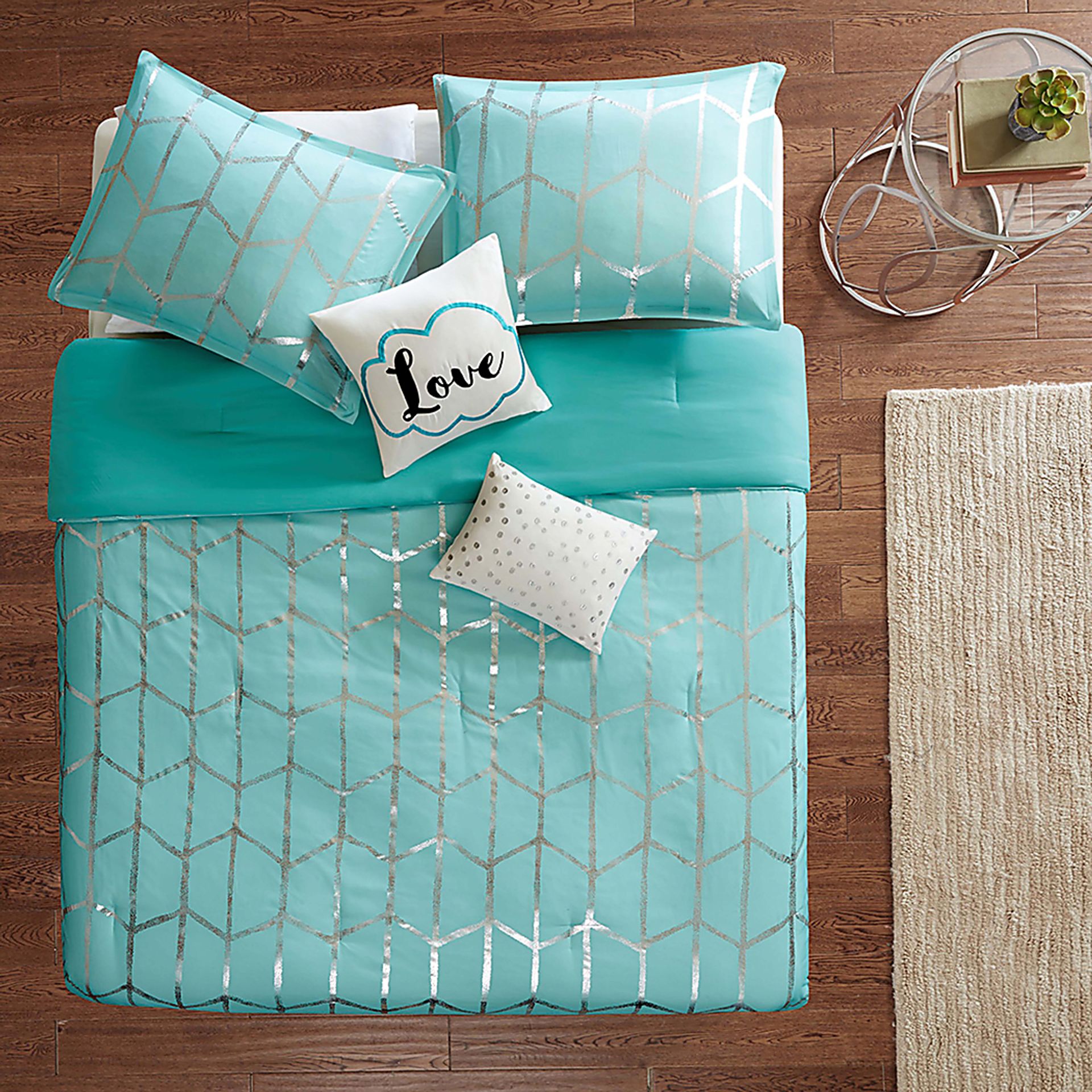 Alesi Blue King Comforter Set - Image 8