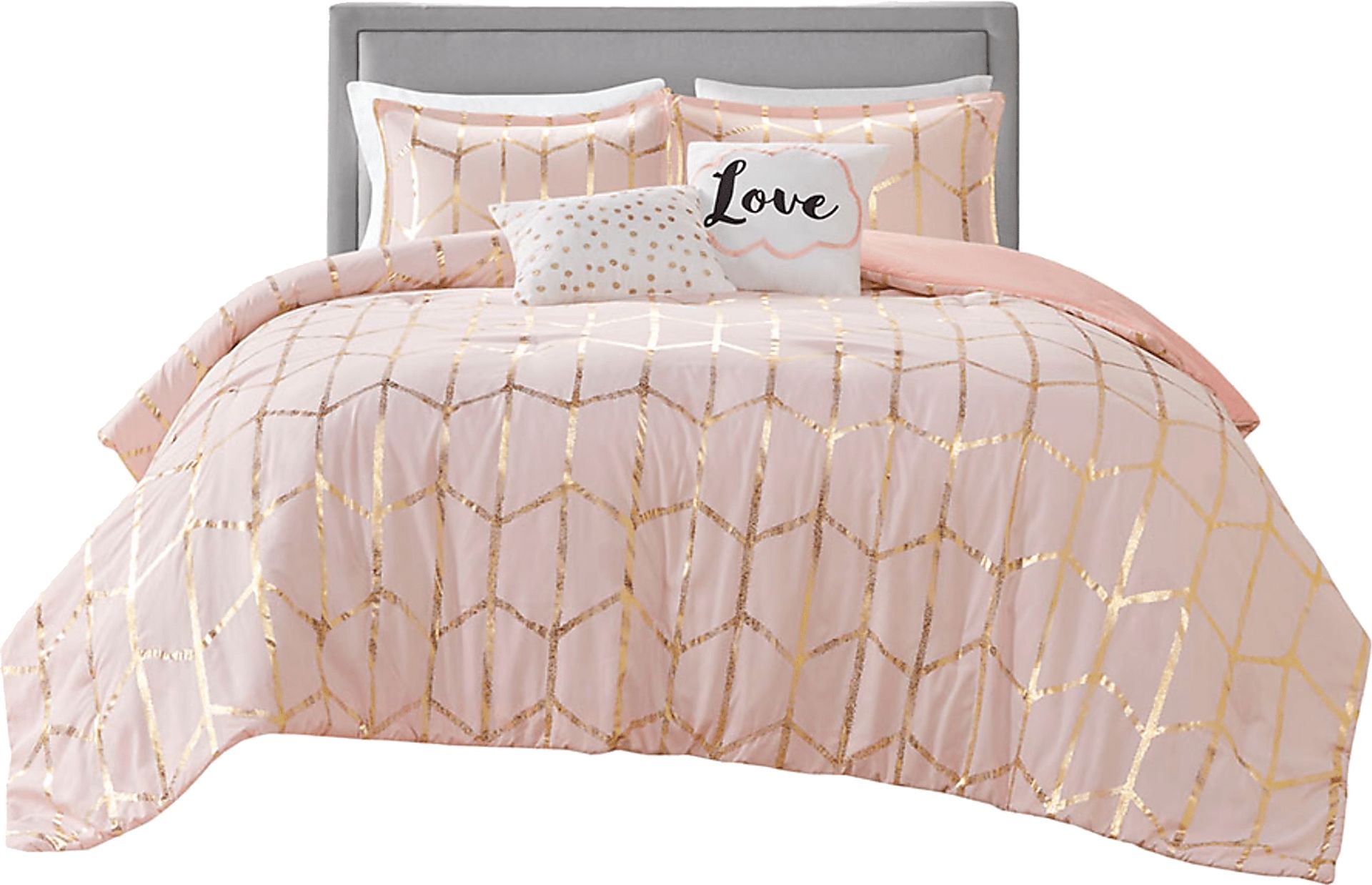 Ales Blush King Comforter Set - Image 1
