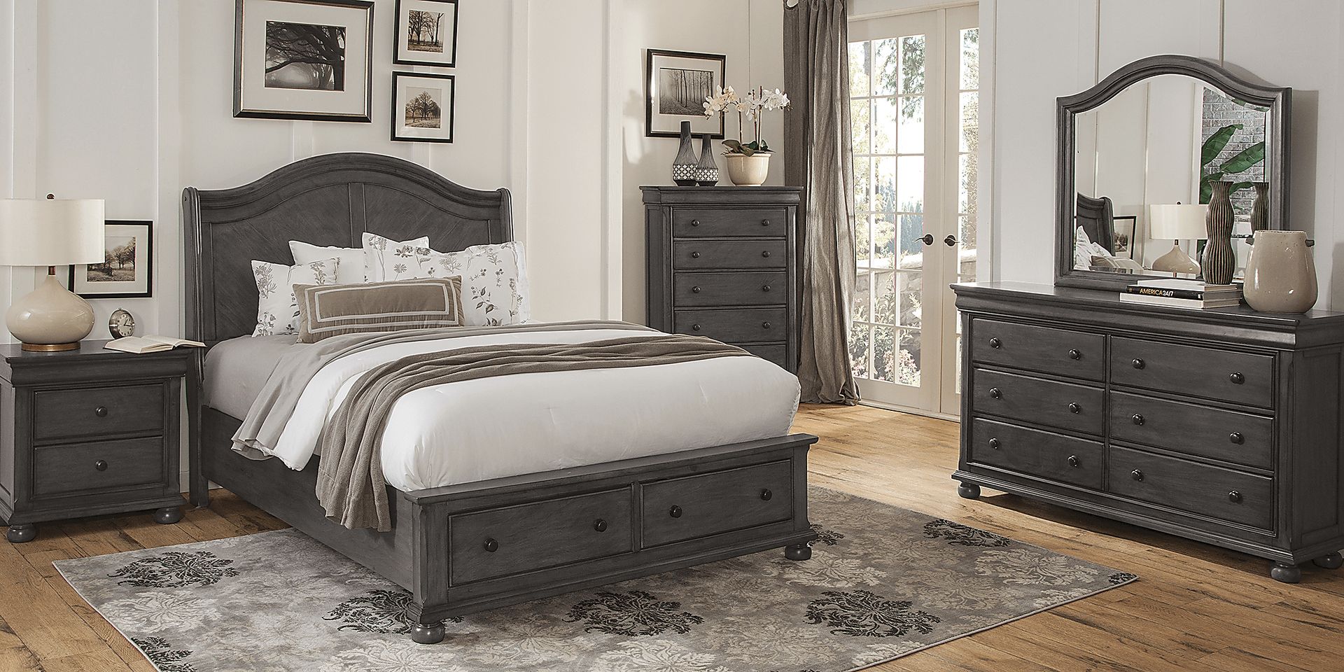 Alessia Forest Gray 7 Pc King Bedroom - Image 1
