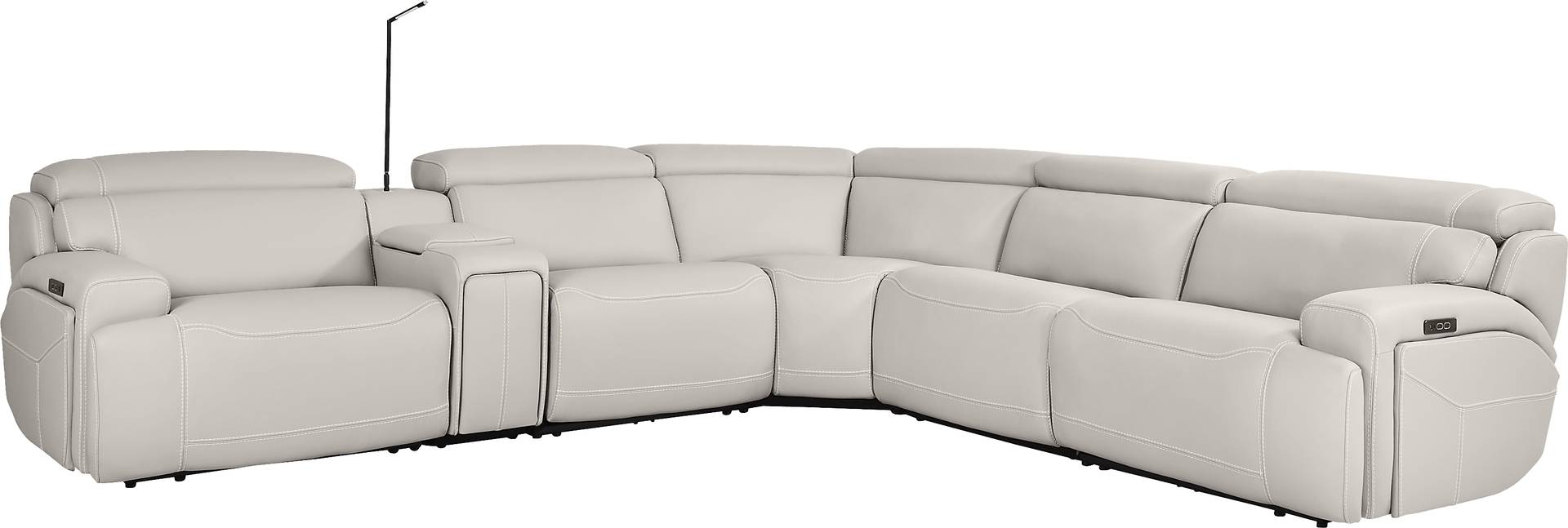 6 pc dual power reclining sectional