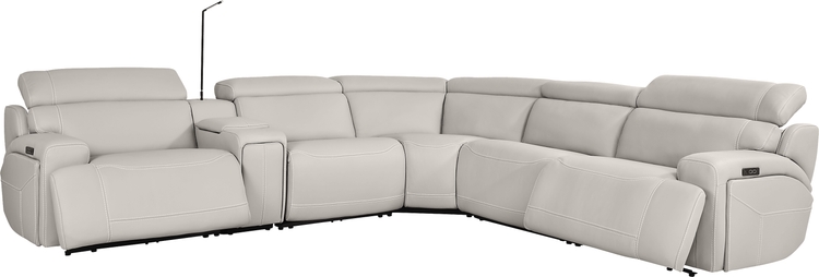 6 pc dual power reclining sectional