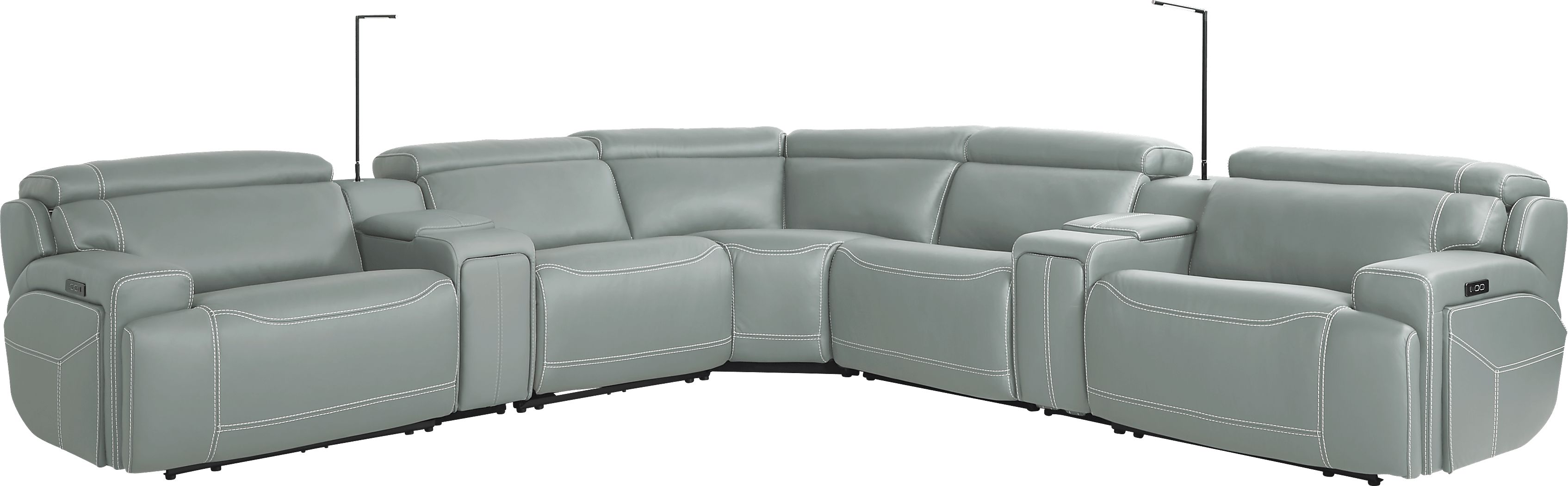Alessio Dual Power Reclining Sectional - Thumbnail 4