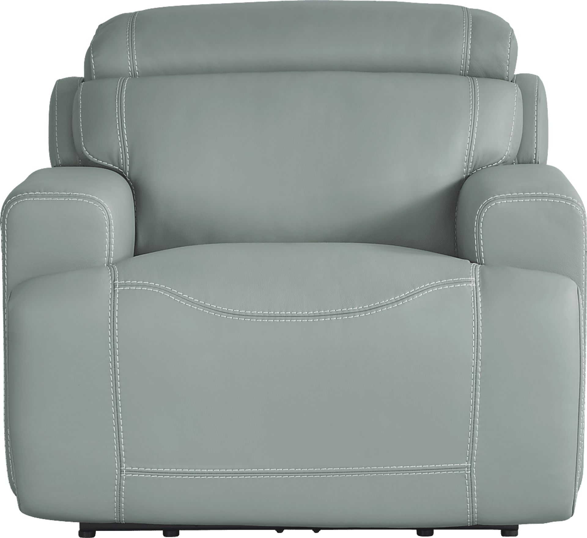 Alessio Mint Leather Dual Power Recliner - Image 2