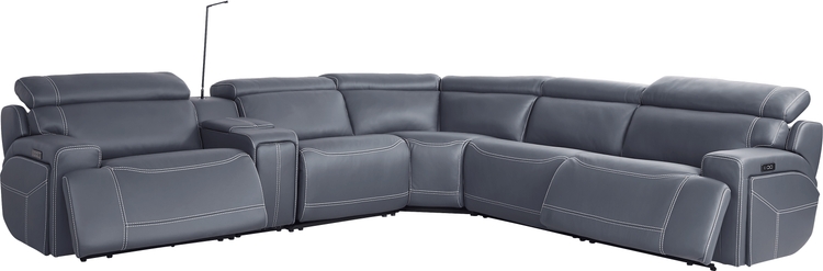 6 pc dual power reclining sectional