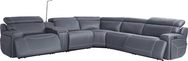 6 pc dual power reclining sectional