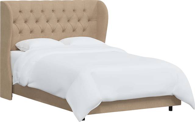 Aleta Beige Queen Bed - Thumbnail - Image 1